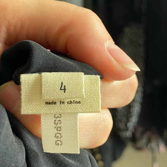 L'AGENCE Silk Black Pleated Halter Dress Size 4 - Picture 7 of 11